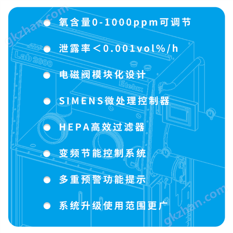 0-1000ppm氧含量可調手套箱 固態(tài)電池